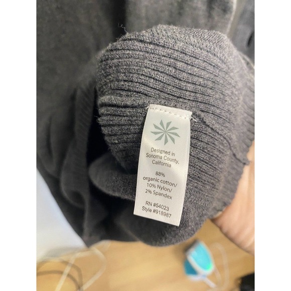 Athleta Women’s Ribbed Knit 1/4 Zip Mock Neck Sweater Dress Grey‎ Size XS - Picture 5 of 6